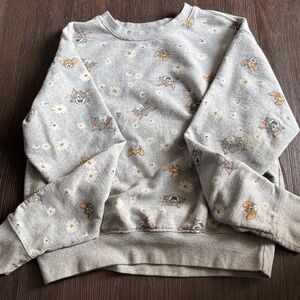 Tom & Jerry Woman’s Gray Printed Sweatshirt